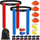 CHERAINTI Flag Football Belts, 14 Player Adjustable Extended Flag Football Set with Flags for Youth Adults and Kids Training