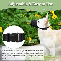 Mayerzon Dog Muzzle, Soft Mesh Muzzle for Small