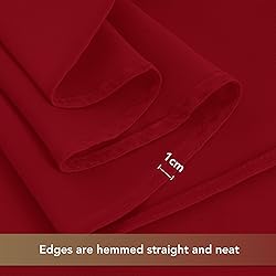 sancua Red Tablecloths for 8 Foot Rectangle