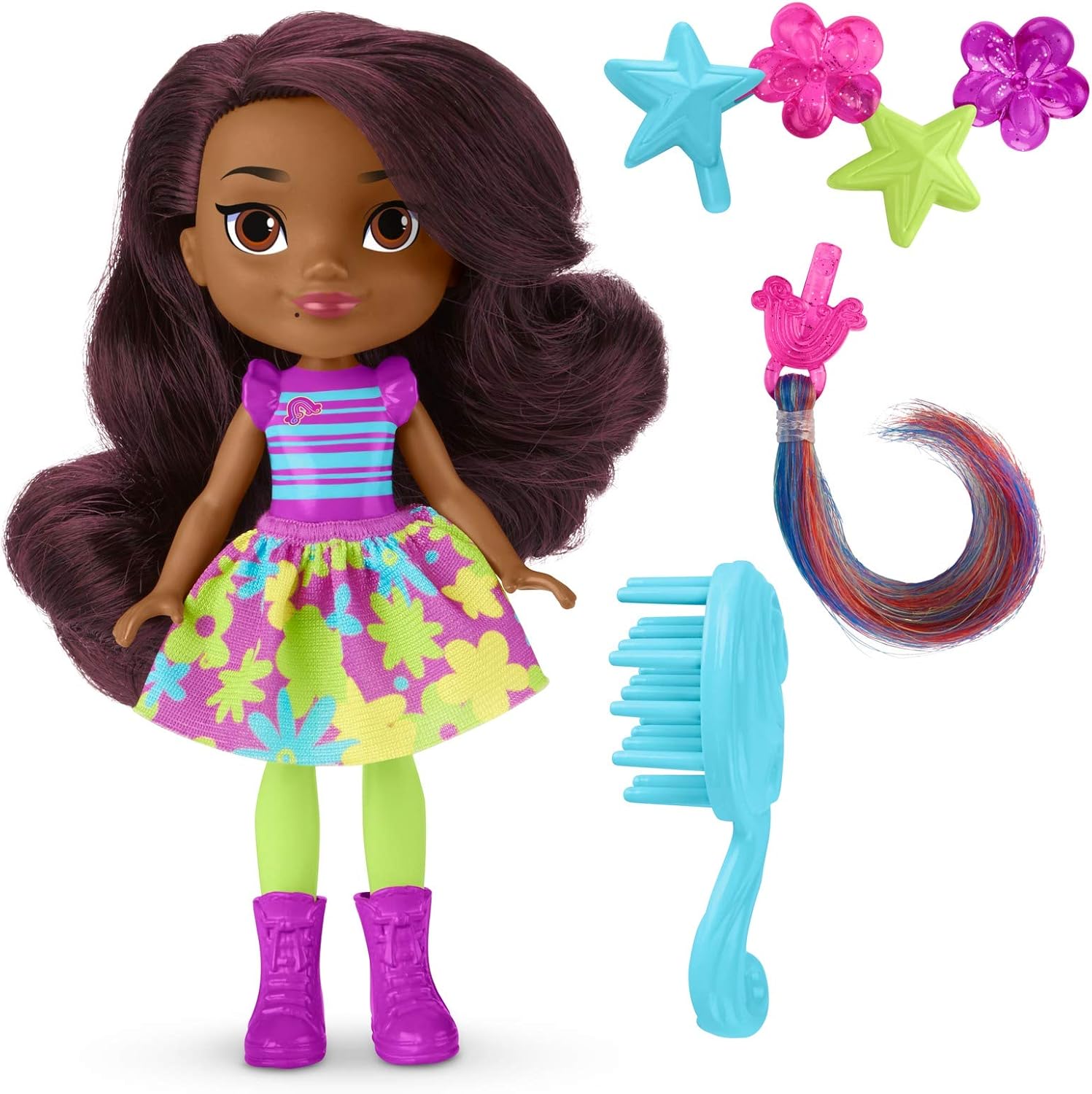 Nickelodeon Sunny Day POP-In Style Hair Charm Rox Doll, Multicoloured - Image 4