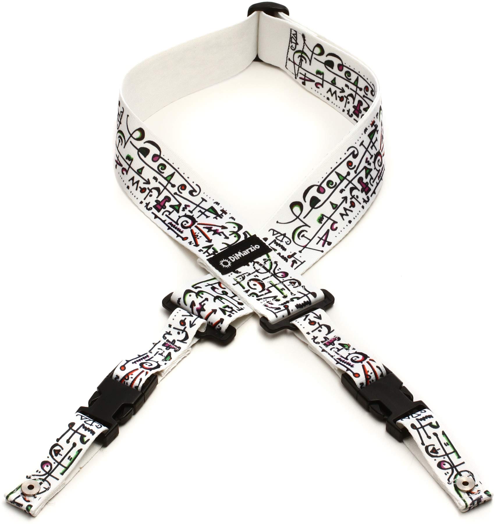 DiMarzio DD2242 - Steve Vai Cliplock Guitar Strap - Art Edition - White,1.5x15x12.02