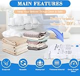 MagicQCraft 6 Pack Large Vacuum Storage Bags 80x60cm with Hand Pump view 2