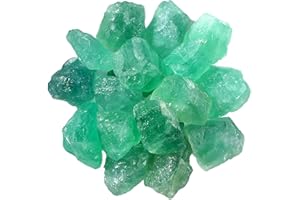 Apengshi Natural Green Fluorite Raw Stone Crystal 1lb Bulk Healing Reiki Repair Rock Meditation Chakra Balance Purification Decoration Tumbling Fountain Garden Jewelry Making Gifts Men Women