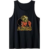 Aries Queen Aries Zodiac Sign Camo Afro Girl Tank Top