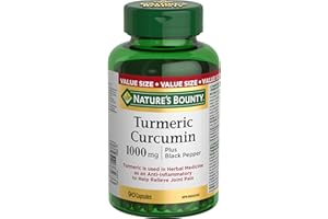 NATURE'S BOUNTY Turmeric Curcumin Plus Black Pepper, 1000 mg, Anti-inflammatory, Capsules, 108.9 g