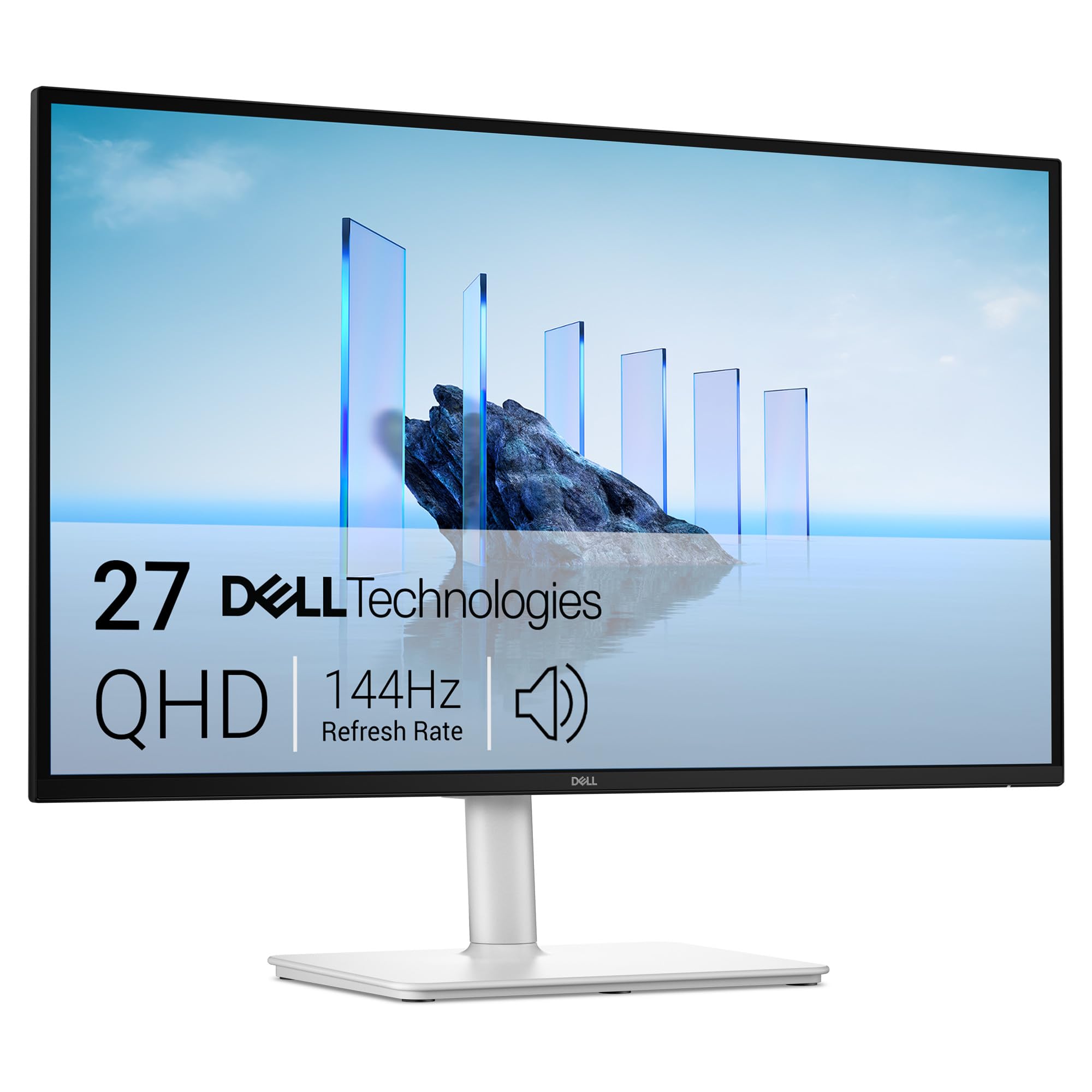 Dell 27 Plus Monitor - S2725DSM, QHD (2560x1440), 144Hz, IPS, 1ms MPRT, AMD FreeSync, 99% sRGB, Höhenverstellbar, Eingebaute Lautsprecher, DisplayPort, HDMI, 3 Jahre Garantie, Weiß
