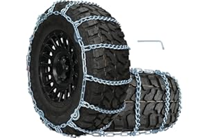 SCITOO QG2228CAM Snow Chains for Car Pickup Trucks SUV,Universal Emergency Tire Traction Chain,Anti-Skid Thickening Tire Chai