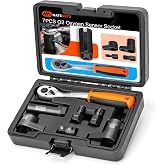 MateAuto 7 Piece Oxygen Sensor Socket Set with Ratchet Wrench | O2 Sensor Socket &amp; Thread Chaser, 3/8" &amp; 1/2" Drive 7/8"(22mm) Oxygen Sensor Removal Tool for Easy Repair, Case