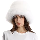 Fuzzy Bucket Hat for Women Winter Fluffy Furry Plush Faux Fur Hats Rainbow Cute Women's Bucket Hats