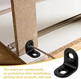 Vaktop Small Angle Brackets 16pcs L Brackets 20x20mm Stainless Steel Black view 5