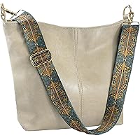 CHOLISS Vegan Leather Crossbody Bag For Women - Hobo Purse With Zip Pockets & Adjustable Guitar Strap - View #13