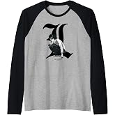 Death Note Old English L Anime Raglan Baseball Tee