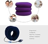 RUNZI Cervical Neck Traction Device Inflatable Neck Stretcher Purple view 4