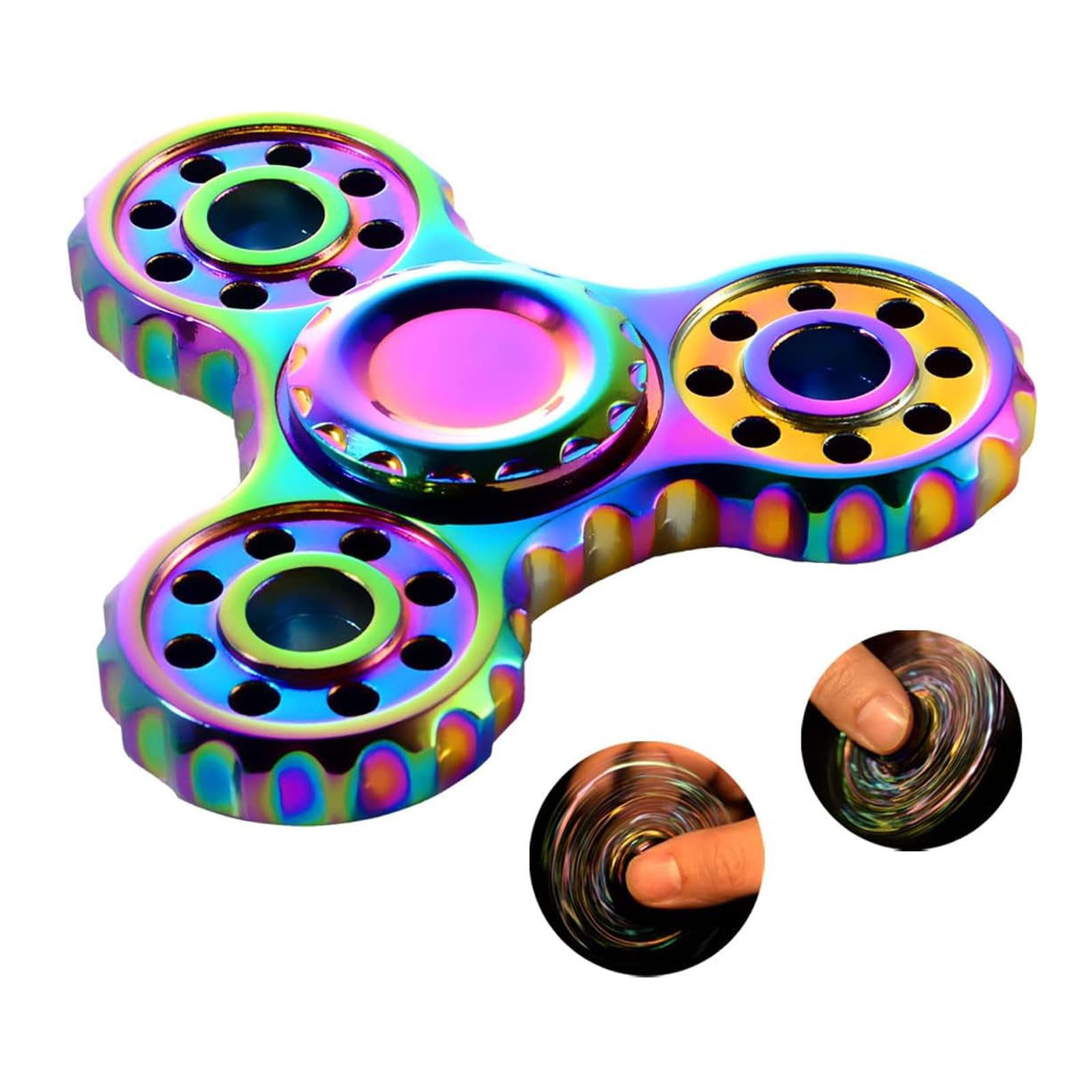 MAYBO SPORTS Gears Fidget Spinner,Solid Metal