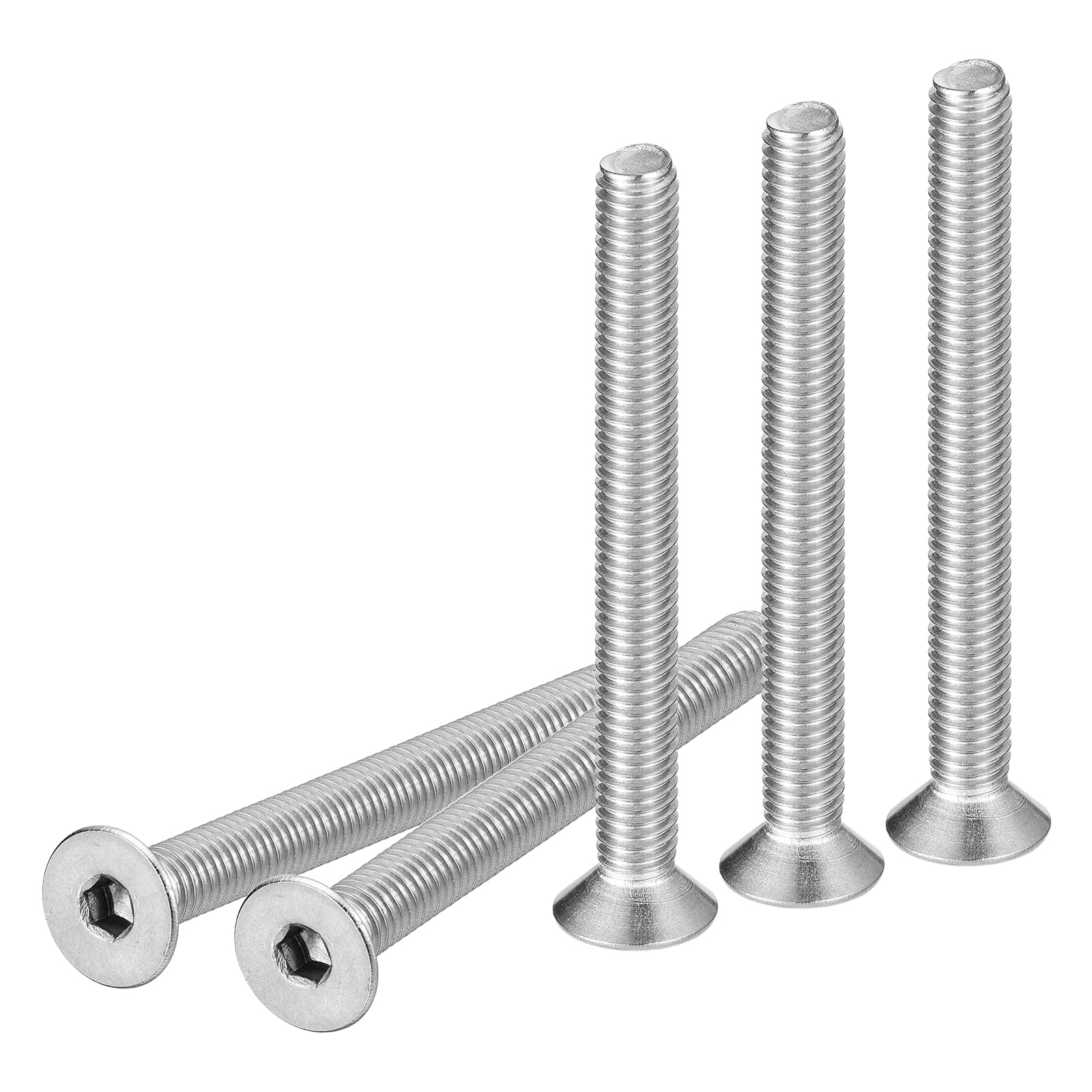 DTGN M5-0.8 x 50mm Flat Head Socket Cap Screws, 50 Pack 304 Stainless Steel Hex Socket Flat Head Screws, Full Thread, Countersunk Bolts — image 1