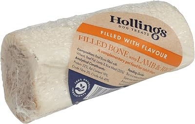 Hollings Filled Bone with Lamb & Rice Dog Chew 100% Natural 1 Count