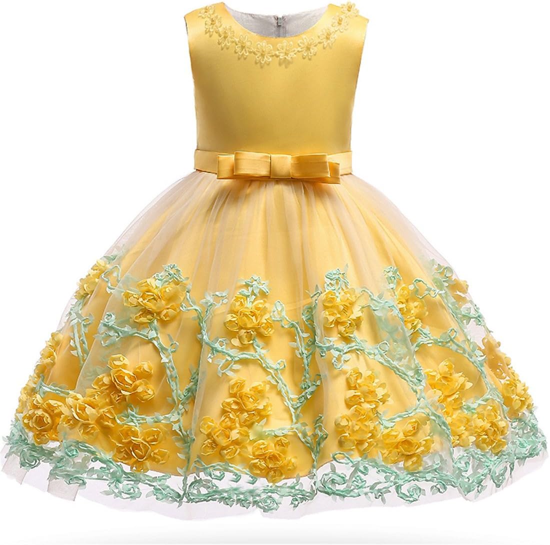 Baby Girls Flower Dress Wedding Party Toddler Dres Birthday Special Occasion Girls Dress