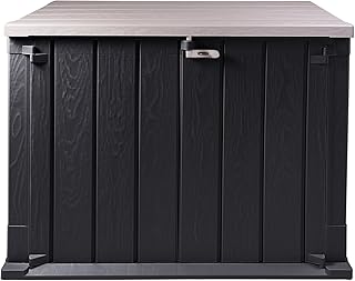 Ondis24 Mülltonnenbox Storer Basic Gerätebox abschließbar für 2 Mülltonnen (842 Liter, Anthrazit-Grau)