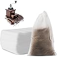 VIKOS Products 200pcs Reusable Cold Brew Coffee Bags (4"x6") with Drawstring, Fine Mesh Coffee Ground Filter Bags for Brewing, Tea Filters for Home, Office, Travel, Bar Use