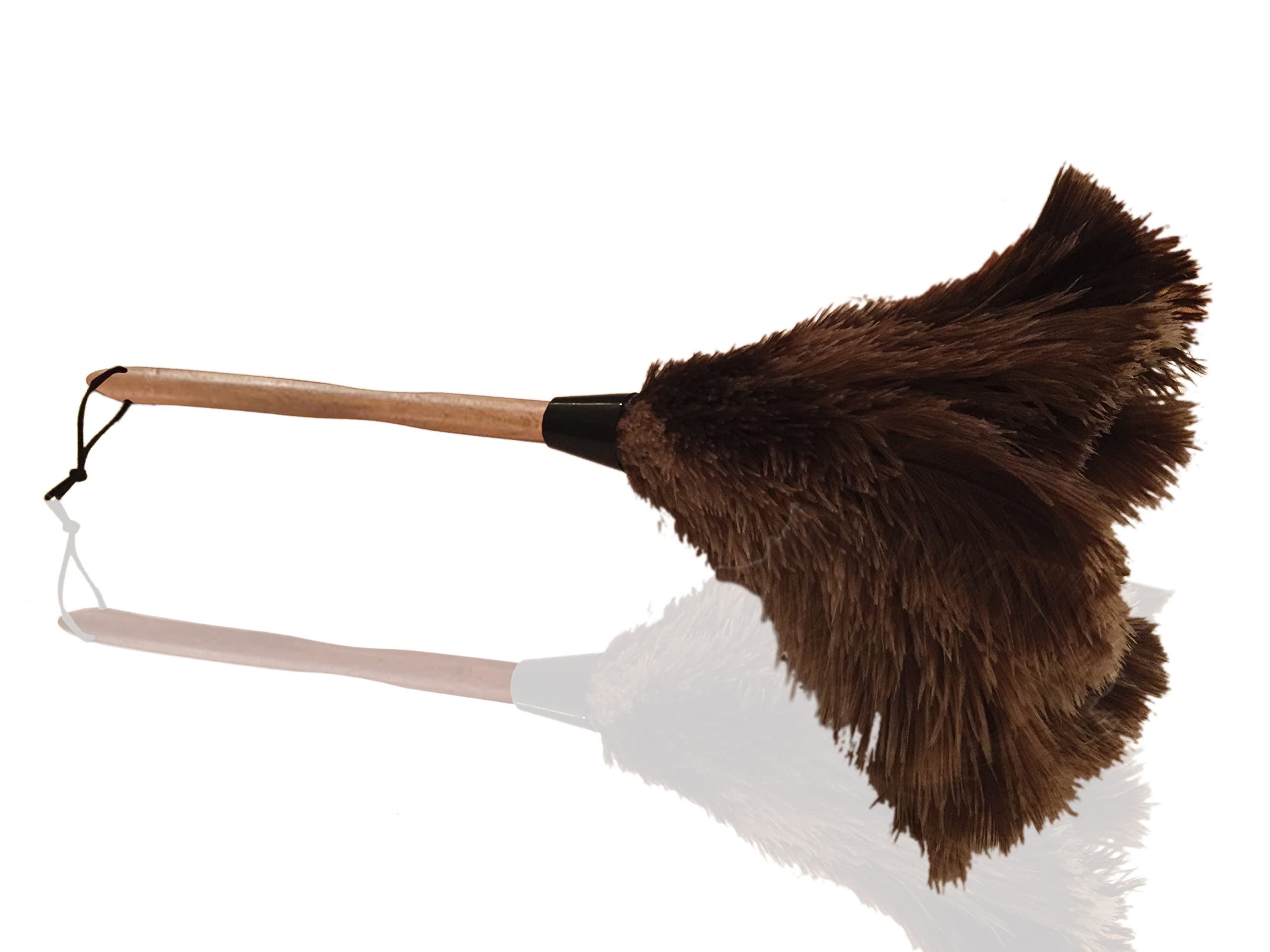 50cm 20'' Premium Quality Genuine Ostrich Feather Duster – Attracts Dust Particles - Thick Soft Feathers - Durable Ergonomic Wooden Handle – Easy Efficient Dusting - 100% Money Back