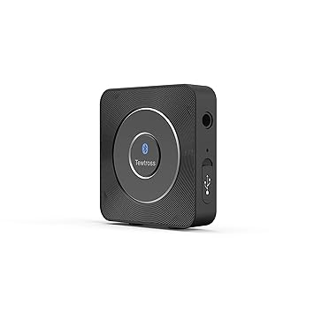 Tewtross Bluetooth Audio Transmitter Receiver for TV PC Laptop Speaker System with 3.5mm Aux RCA Port Wireless (Black)