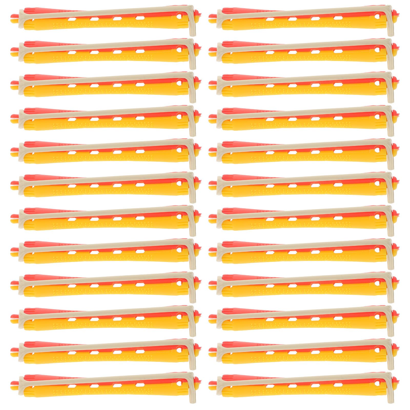 minkissy Perm Rod Hair Rollers with Bands 24Pcs Plastic Curly Hair Bars for Home and Salon Styling Tools 3.5 Inch Cold Wave Rollers for Short and Long