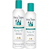 Fairy Tales Curly Q Hydrating Kids Shampoo 12oz and Conditioner 8oz - Paraben, Sulfate, Gluten, and Nut Free - For All Curl Types Including Multi Cultural Hair (2 Pack)