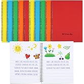 Henoyso 10 Pcs 100/50 Sheets Primary Composition Notebook K-2 Bulk Spiral Primary Journal Drawing Handwriting Practice for Kids Kindergarten 1st 2nd Back to School Supplies (Bright Color,50 Sheets)