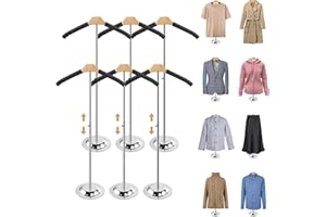 Fumingpal 20-35 Inch Height Adjustable Shirt Display Stand, T Shirt Display Stand for Vendors, Mannequin Torso for Clothing Dress Garment Coat Retail (Black, 6 Pcs)