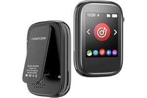 COLORCOOL 32GB Mp3 Player with Bluetooth 5.3,Portable Mp3 Mp4 Music Player with Clip,Good for Sports Support FM Radio Voice Record Built-in Micro SD Card Slot and HD Speaker Earphone Included
