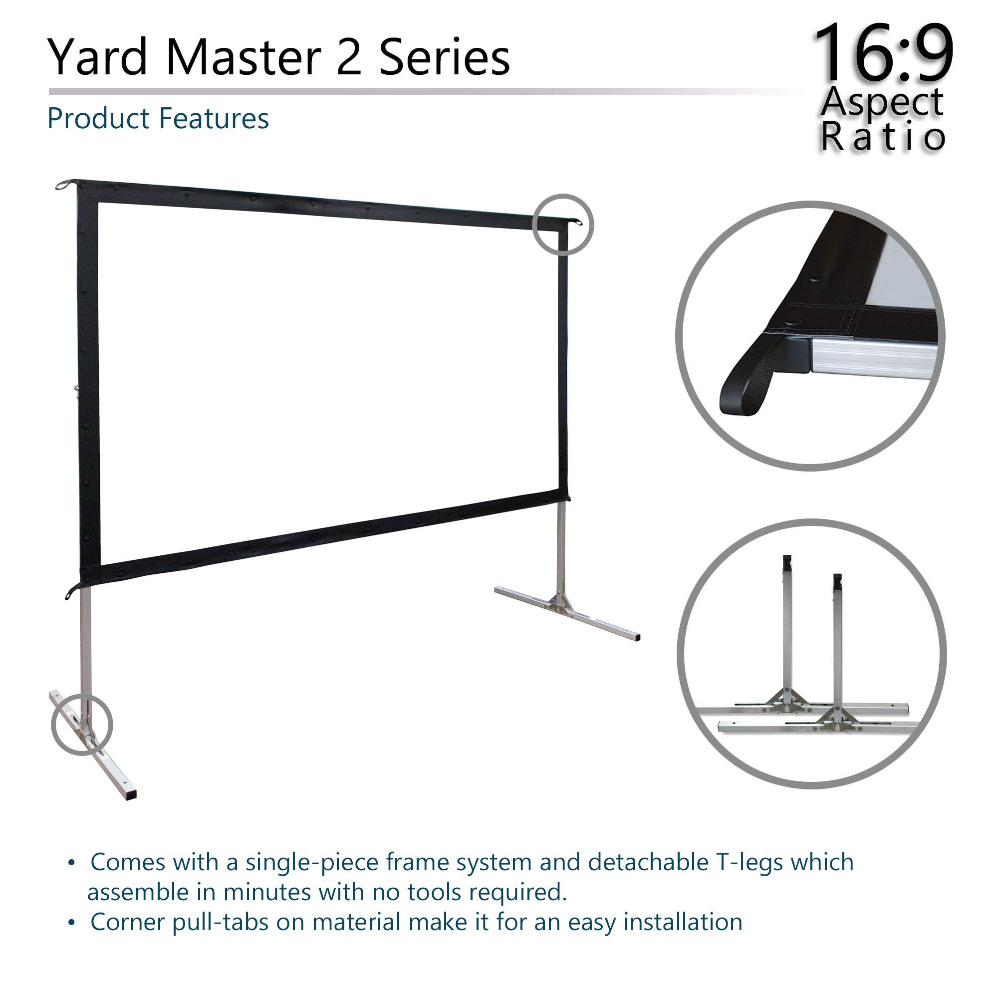 Elite Screens Yard Master 2, 120 inch Outdoor Projector Screen with