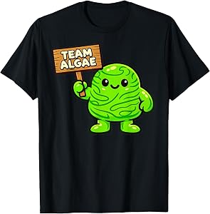Team Algae Funny Pond Scum Mascot Design T-Shirt