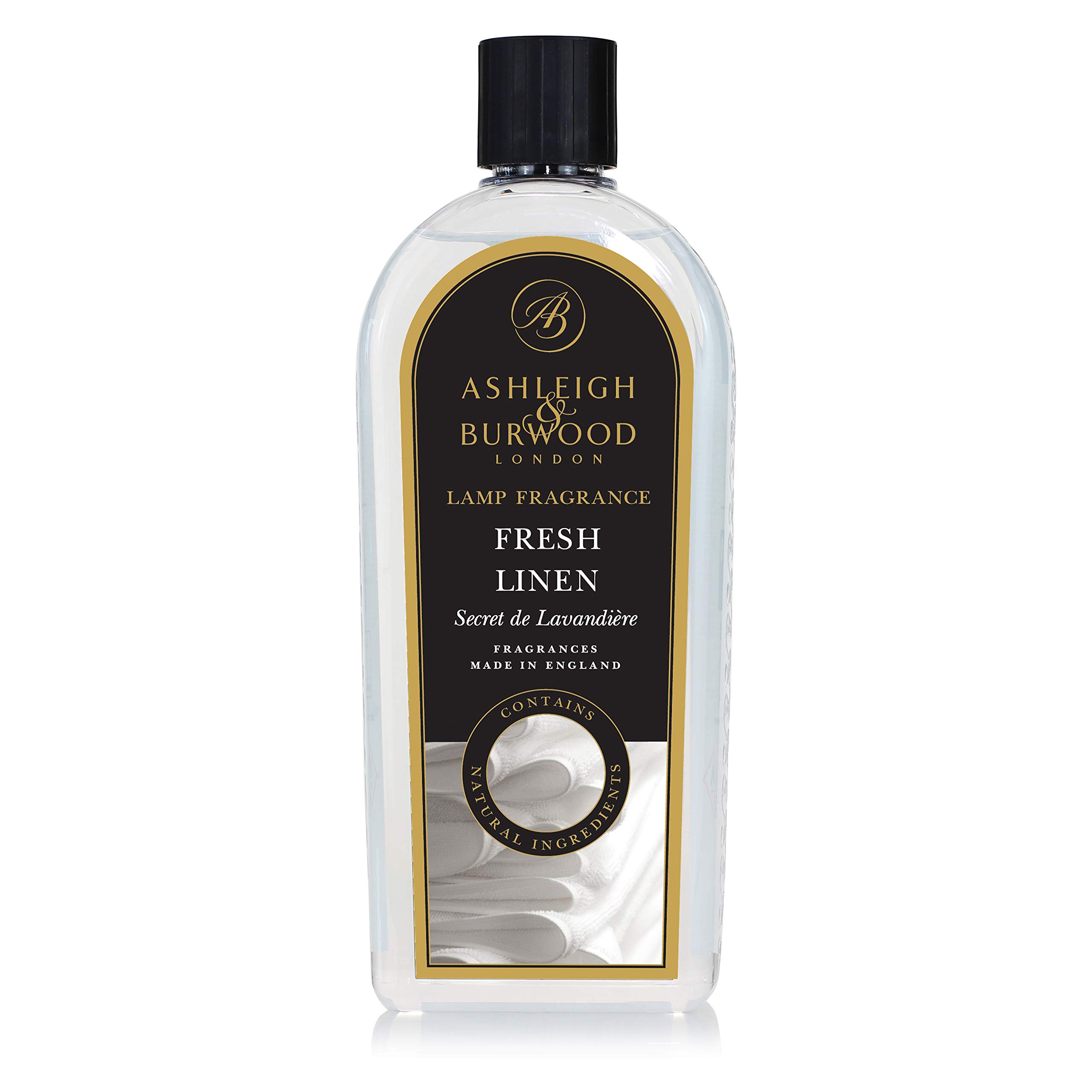 Ashleigh & Burwood - Lamp Fragrance 1000 ml / 1 L Fresh Linen - Actively Purifies, Cleanses and Perfumes Home - Natural Ingredients - Light, Airy, Clean Scent