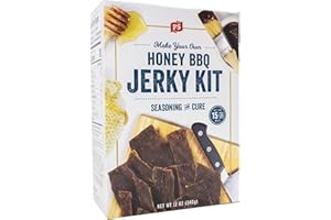 PS Seasoning Jerky Seasoning and Cure Kit (Honey BBQ) - Grand Champion American Association of Meat Processors Award - Wild Game Hunters - Jerky Cure - Dehydrated - Beef, Turkey, Venison - DIY