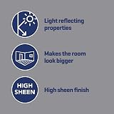 Johnstone's Wall & Ceiling Paint Toasted Beige Silk Emulsion 5L 12m2/L view 6