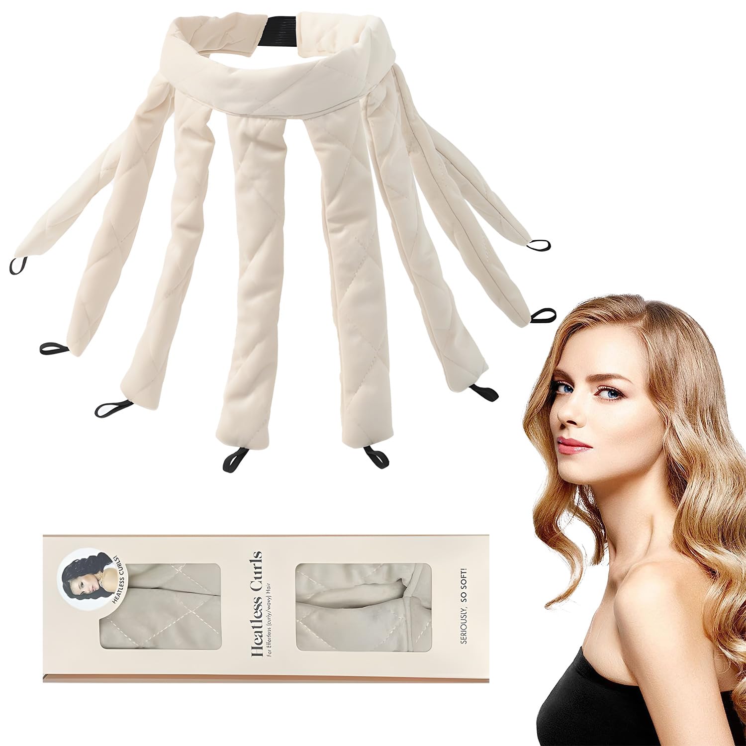 Octopus Heatless Hair Curler Headband - Effortless Overnight Curls with Eight Claw Design, Perfect for Hair Styling