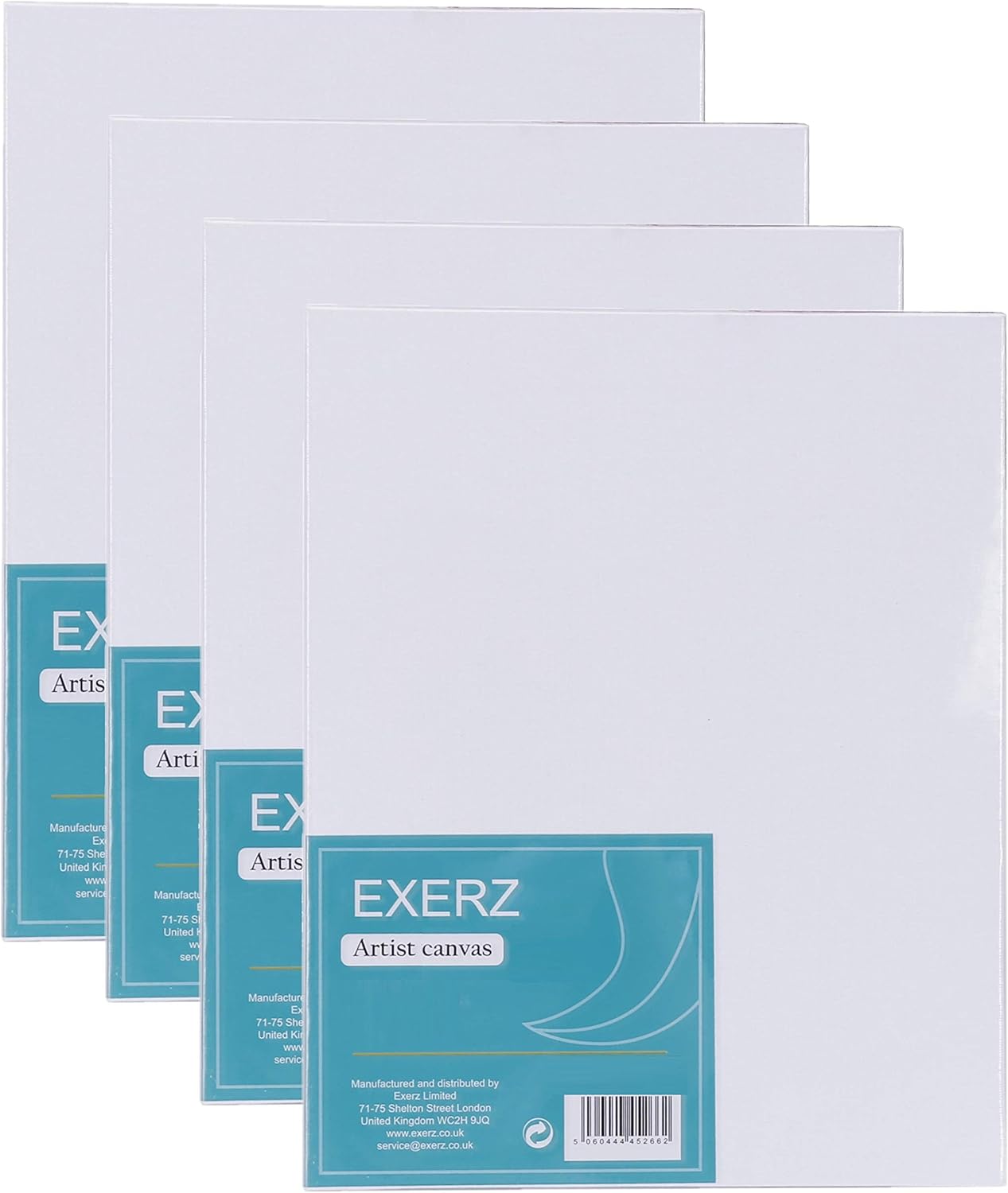 Exerz 40x50cm Pre-Stretched Canvas 4pk