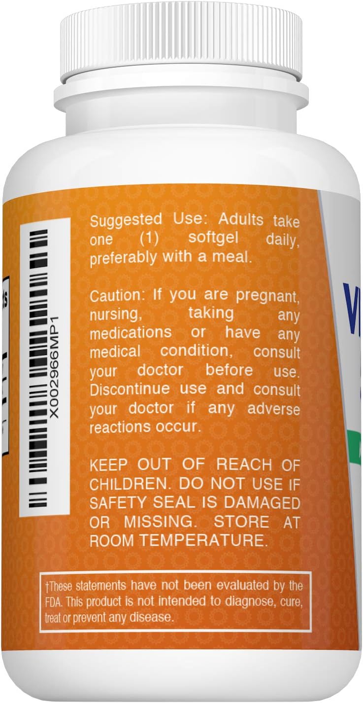 Vitamin D 5000 IU Made with Organic Olive Oil Bone Health All