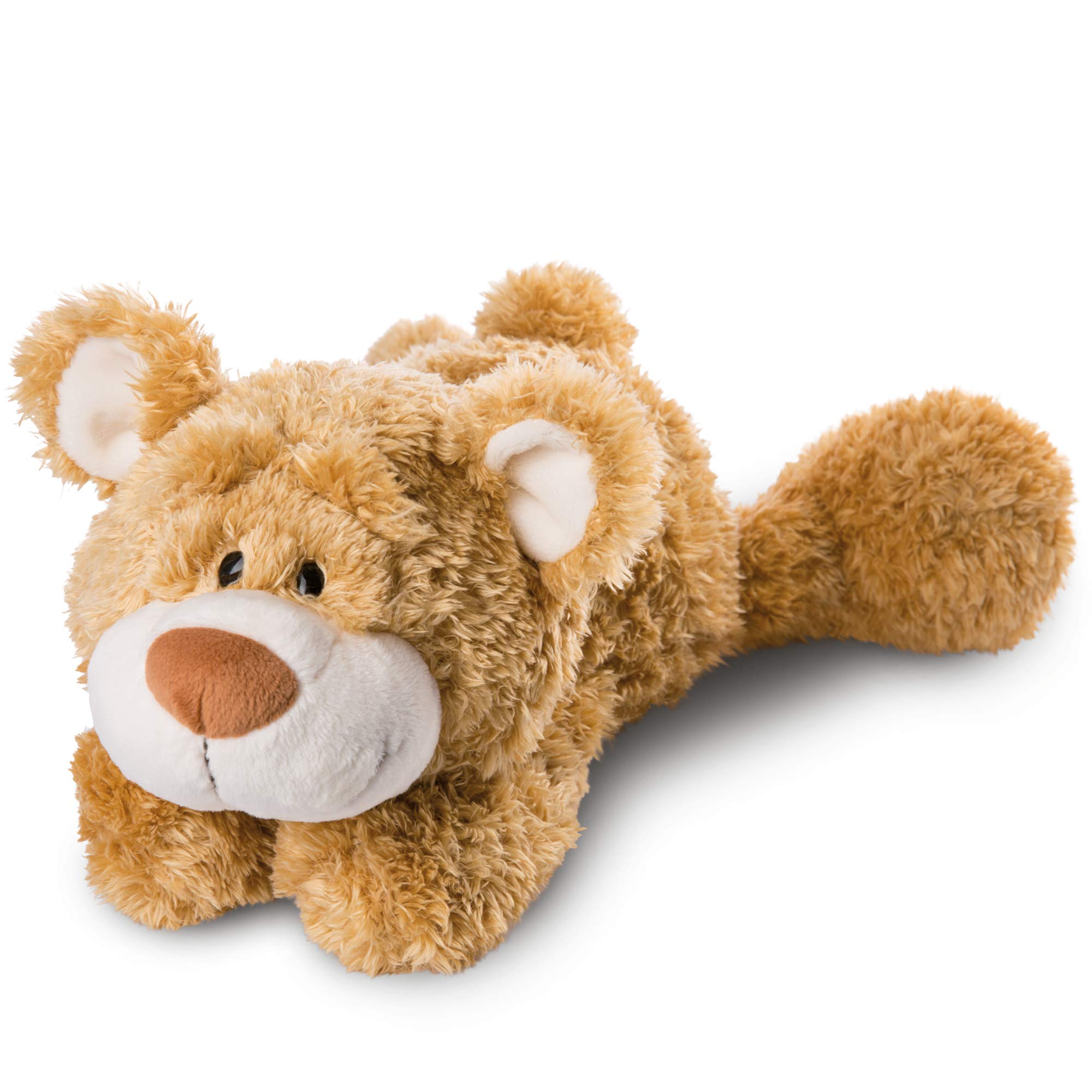 Nici 46514 Animal Cuddly Soft Toy Lying Classic Bear 50cm, Golden Brown, 50 cm