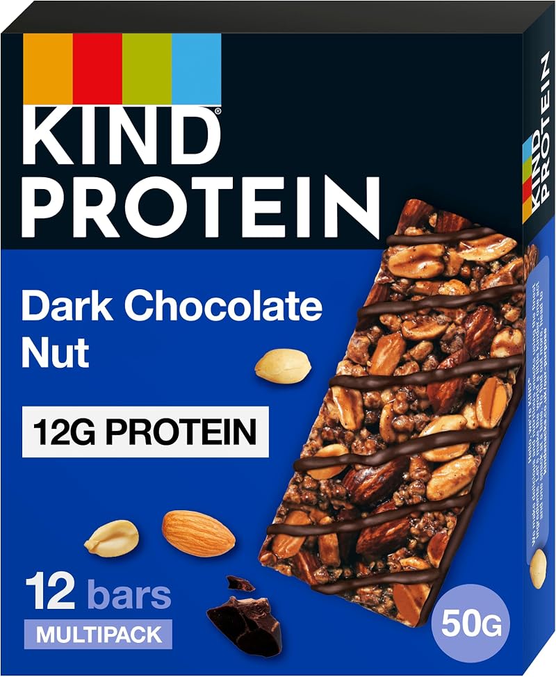 KIND Protein Bar Dark Chocolate Nut Gluten Free 12 x 50g High Fibre
