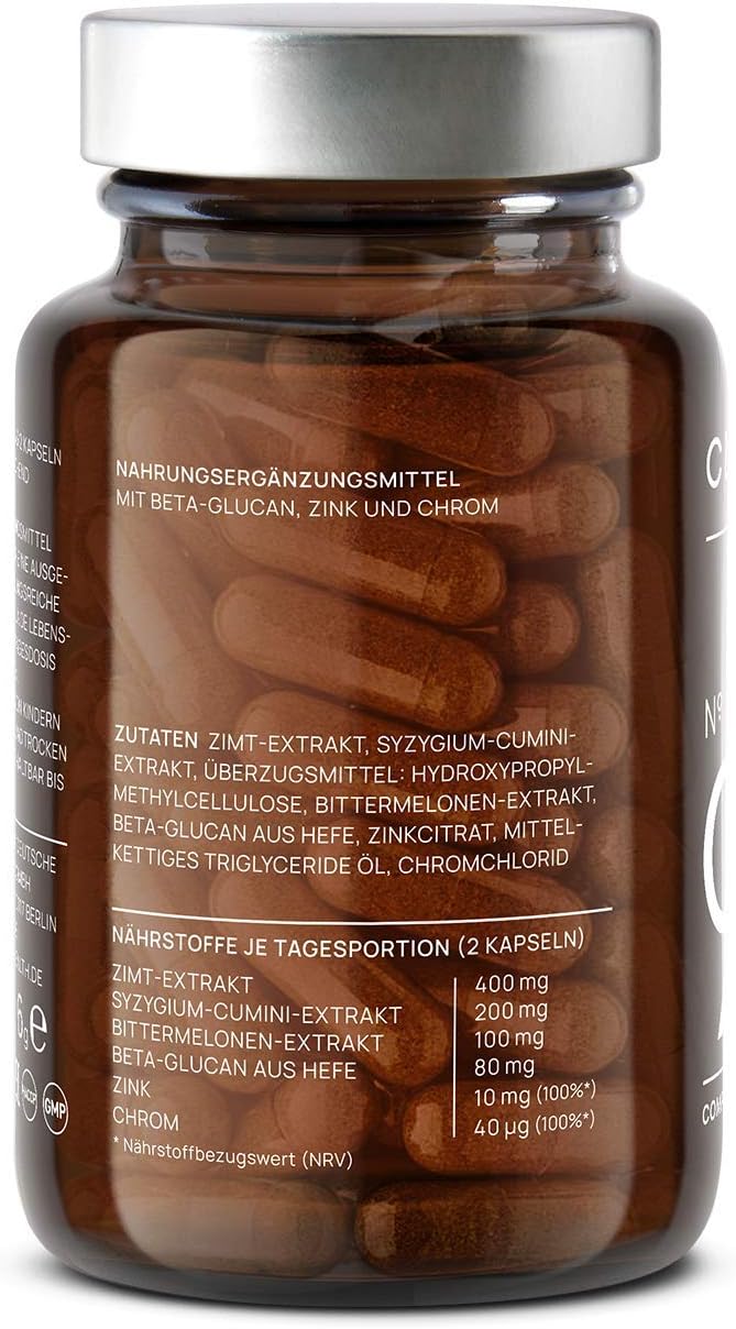 N°9 Sugar FIX, Blood Sugar Control Supplement, Cinnamon Capsules with Bitter Melon, Beta Glucan & Chromium, 60 Capsules - Image 3