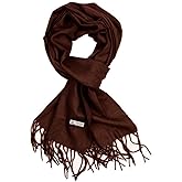 TZ Promise Plain Solid Color Cashmere Feel Classic Soft Luxurious Winter Scarf For Men Women