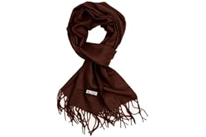 TZ Promise Plain Solid Color Cashmere Feel Classic Soft Luxurious Winter Scarf For Men Women