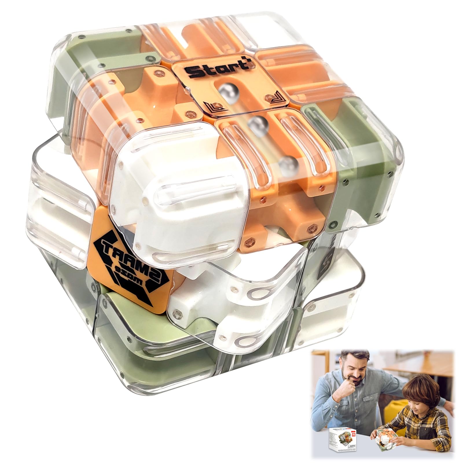 Large Labyrinth 3D Puzzles Maze Cube, Logical Challenge Maze Puzzle Cube Toy Engaging Brain Teaser Toy Interactive Mazes Game Educational Focus Game Gift for Kids Adults Focus and Logic Training