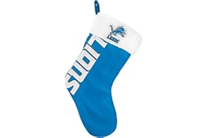 FOCO NFL Official Primary Logo Christmas Holiday Stocking Decoration Ornament (Detroit Lions)