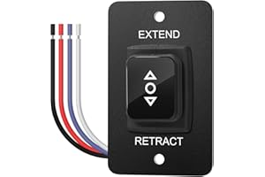 40A Power RV Awning Switch Kit, Haoguo Electric Motorhome Awning Switch with Corrosion-Resistant Metal Panel, Waterproof IP68 Button & Complete Accessories - Compatible with All Solera Power Awnings