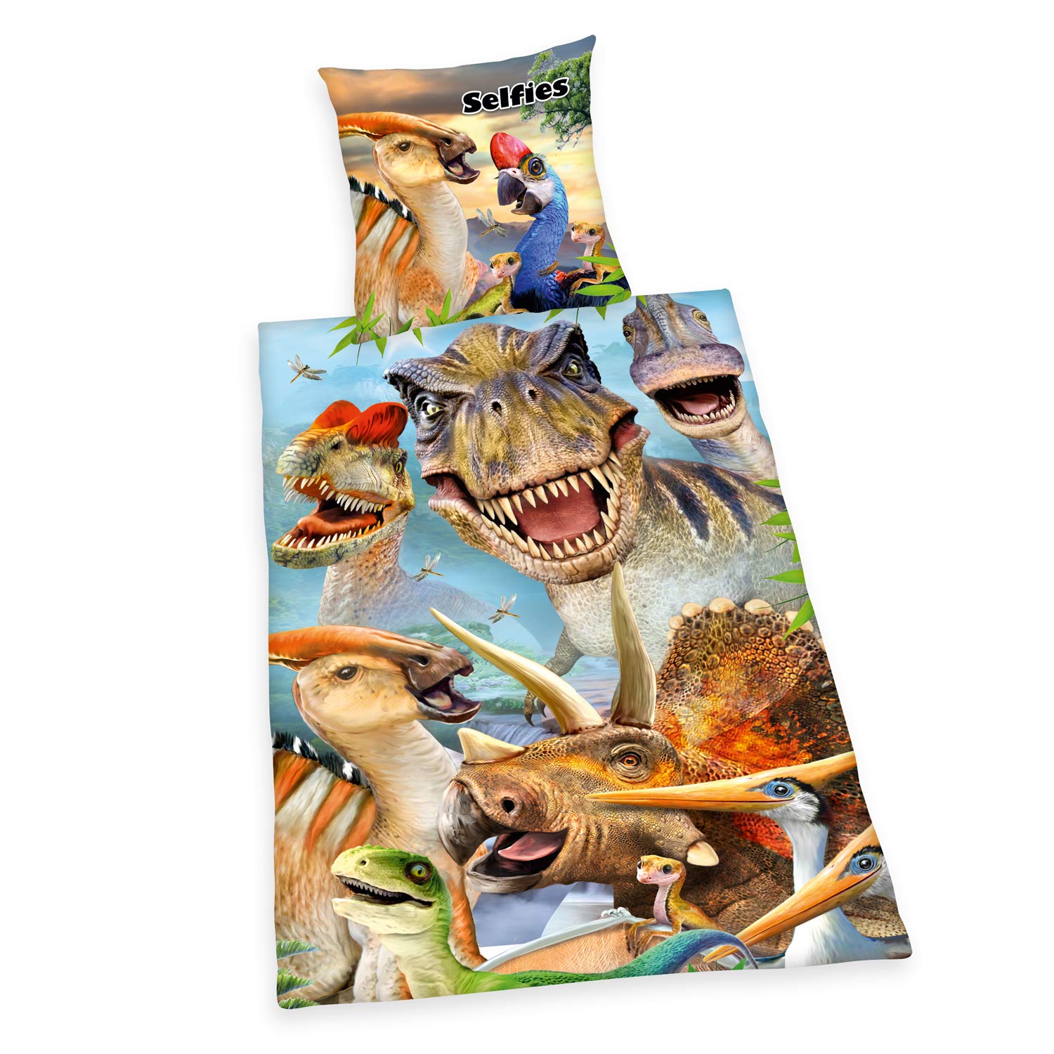 Herding Bedding Set, Cotton, Multicoloured, 80 x 80 cm, 135 x 200 cm