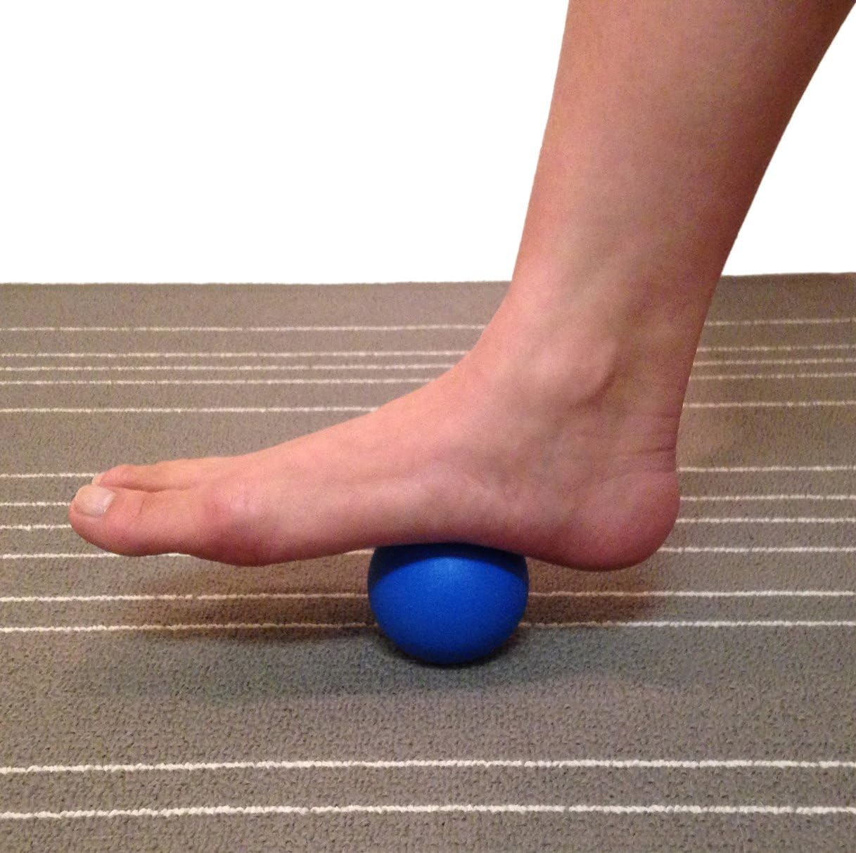 Kieba Massage Lacrosse Balls for Myofascial Release, Trigger Point Therapy, Muscle Knots, and Yoga Therapy. Set of 2 Firm Balls (Blue and Red): Sports & Outdoors
