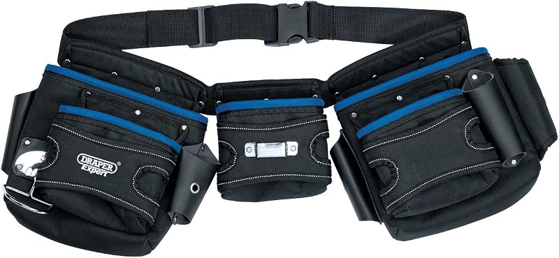 Draper Expert 02985 Heavy-Duty Double Tool Pouch - Blue & Black - Trade Quality