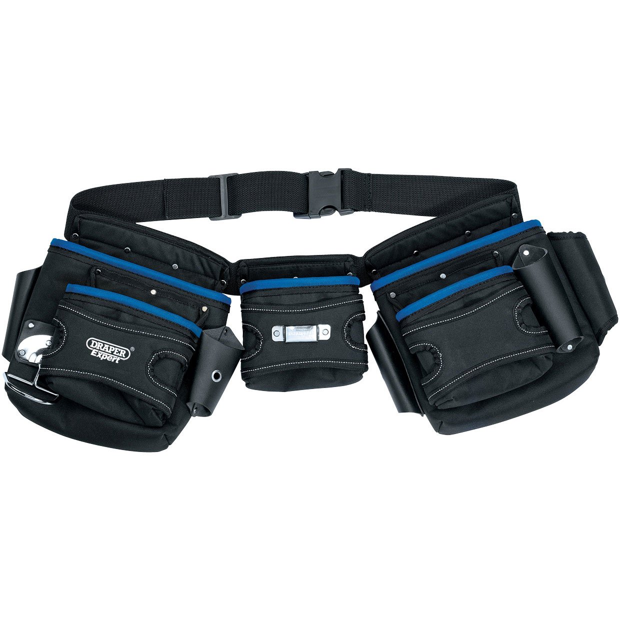 Draper Expert 02985 Heavy-Duty Double Tool Pouch,Blue,black